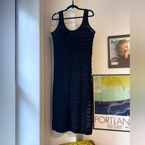 Black Crocheted Dress